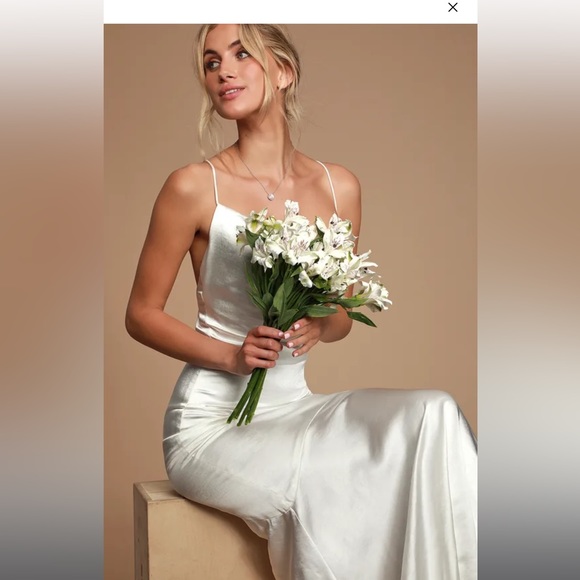 white satin elliatt cowel gown - Picture 6 of 8